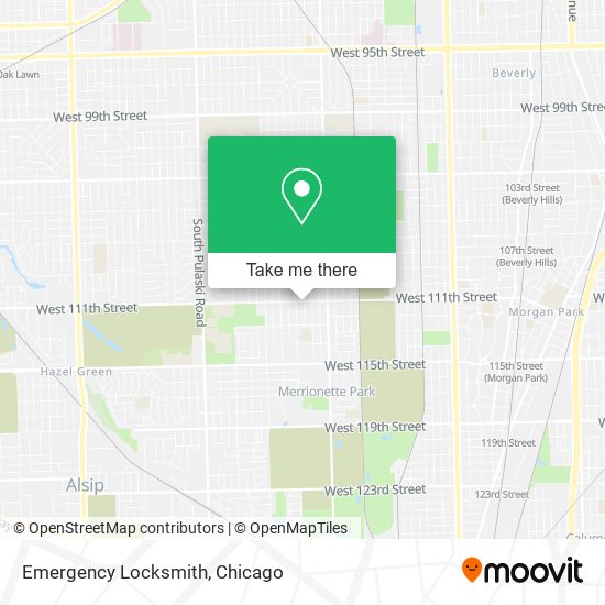 Mapa de Emergency Locksmith