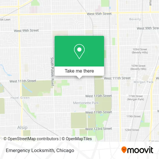 Emergency Locksmith map