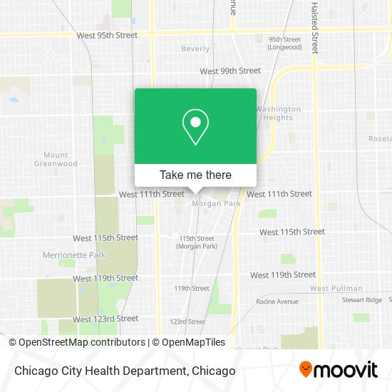 Chicago City Health Department map