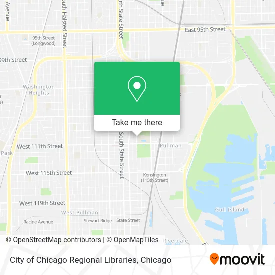 City of Chicago Regional Libraries map