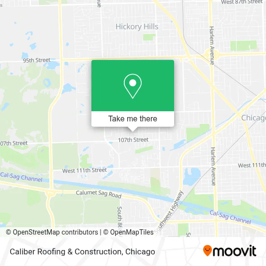 Caliber Roofing & Construction map