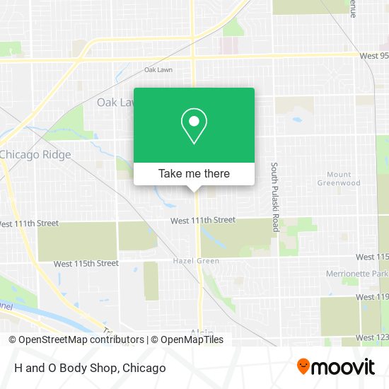 Mapa de H and O Body Shop