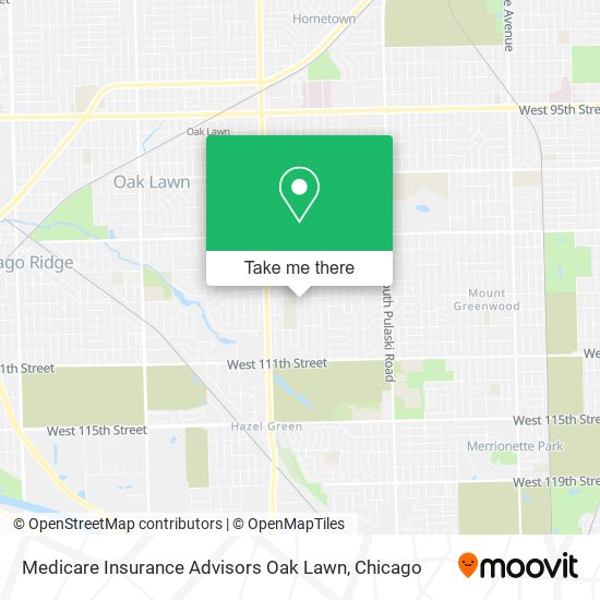 Medicare Insurance Advisors Oak Lawn map