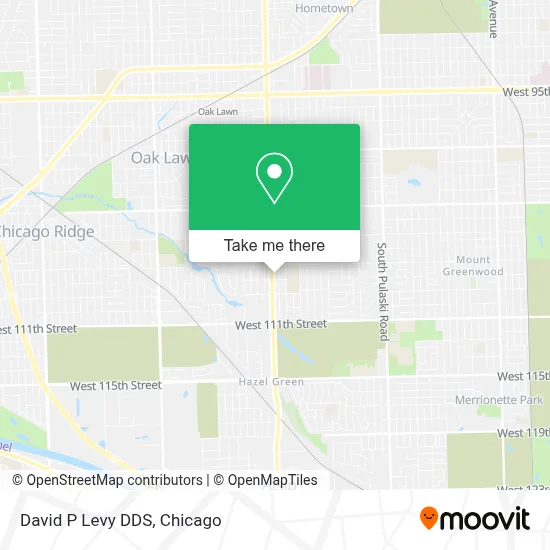 David P Levy DDS map