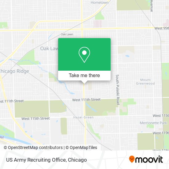US Army Recruiting Office map