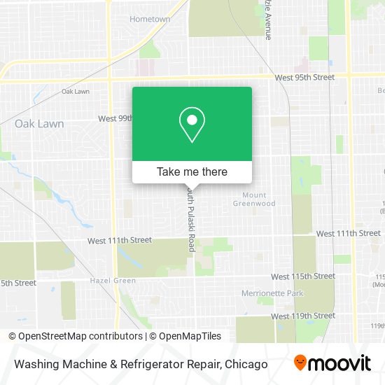 Mapa de Washing Machine & Refrigerator Repair