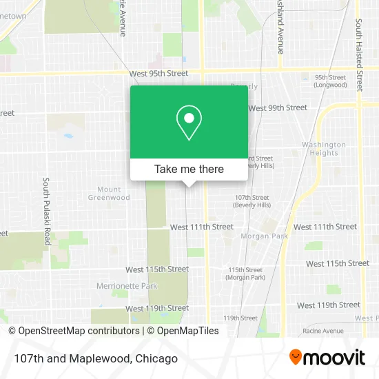 107th and Maplewood map