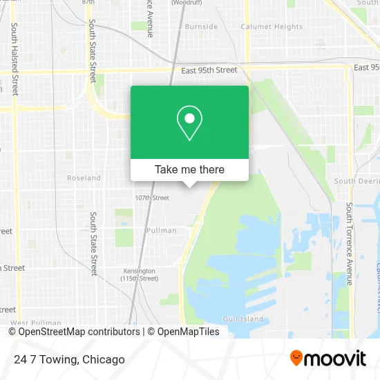 24 7 Towing map