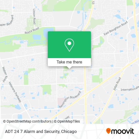 Mapa de ADT 24 7 Alarm and Security
