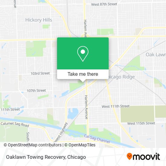 Oaklawn Towing Recovery map