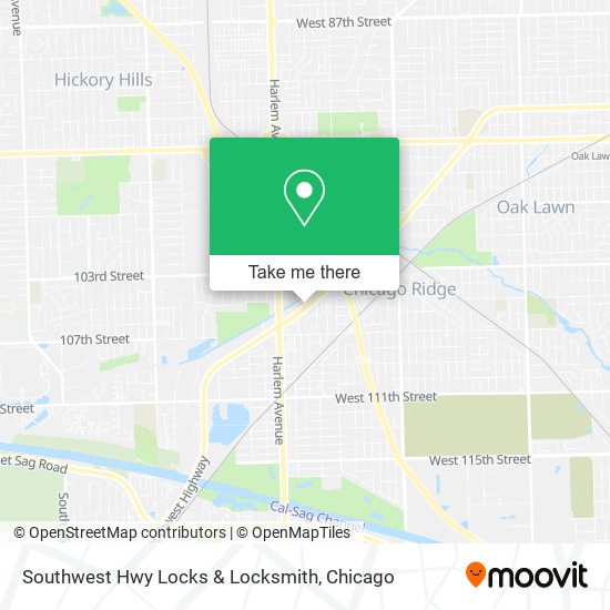 Mapa de Southwest Hwy Locks & Locksmith