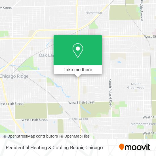 Residential Heating & Cooling Repair map