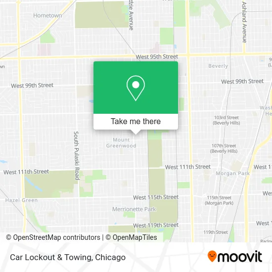 Car Lockout & Towing map