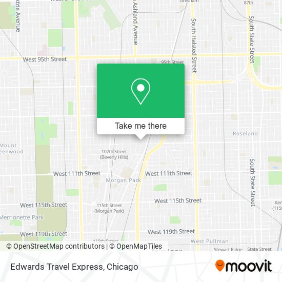 Edwards Travel Express map