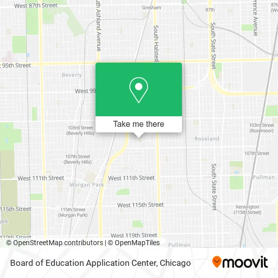 Mapa de Board of Education Application Center