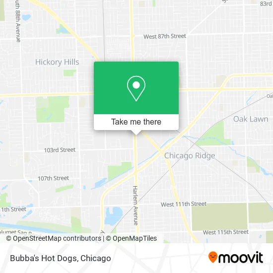 Mapa de Bubba's Hot Dogs