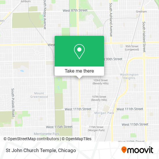 St John Church Temple map