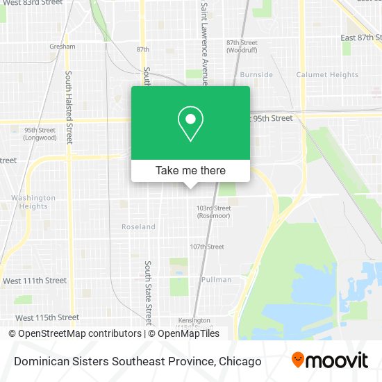 Dominican Sisters Southeast Province map