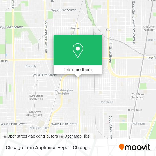 Chicago Trim Appliance Repair map