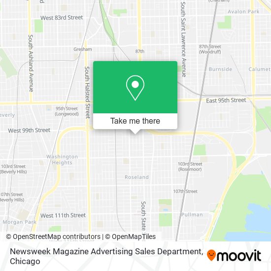 Mapa de Newsweek Magazine Advertising Sales Department