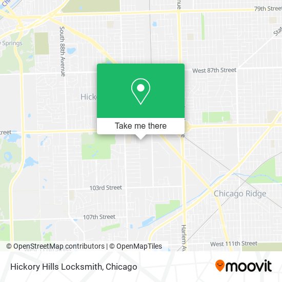 Mapa de Hickory Hills Locksmith