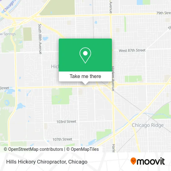 Hills Hickory Chiropractor map