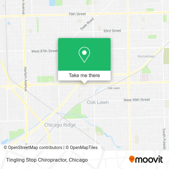 Tingling Stop Chiropractor map