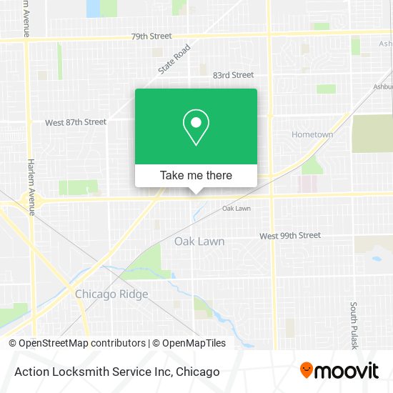 Mapa de Action Locksmith Service Inc
