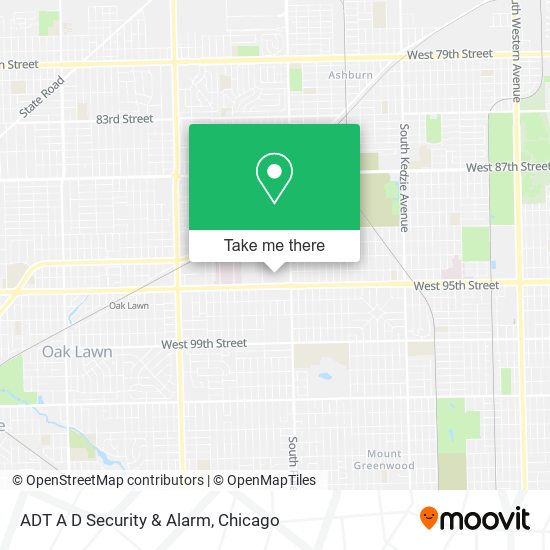 Mapa de ADT A D Security & Alarm