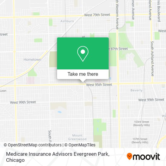 Medicare Insurance Advisors Evergreen Park map