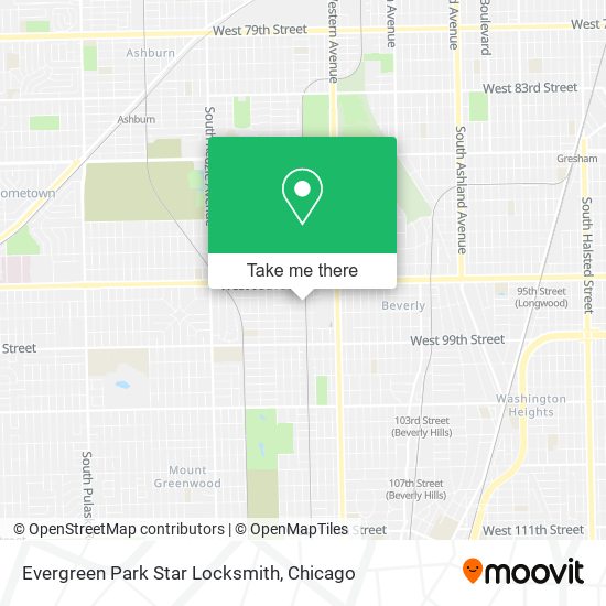 Mapa de Evergreen Park Star Locksmith