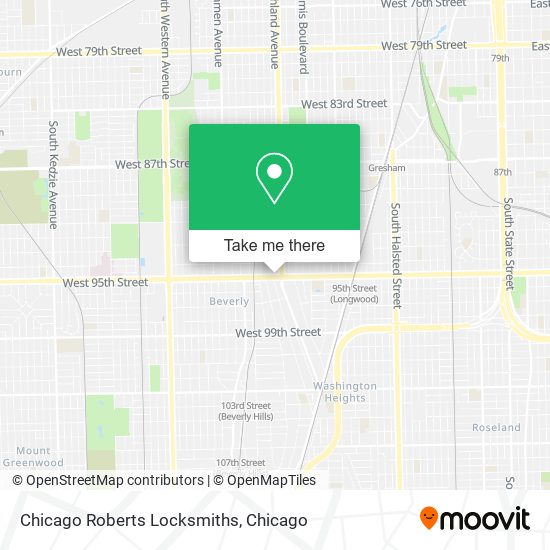 Chicago Roberts Locksmiths map