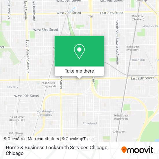 Home & Business Locksmith Services Chicago map