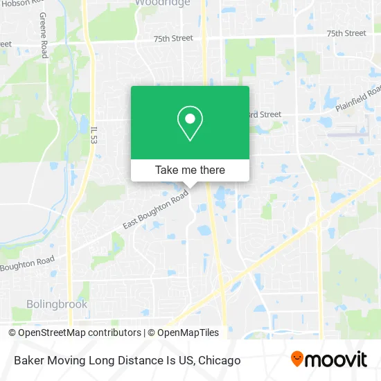 Mapa de Baker Moving Long Distance Is US