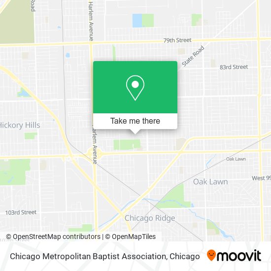 Chicago Metropolitan Baptist Association map