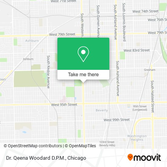 Dr. Qeena Woodard D.P.M. map
