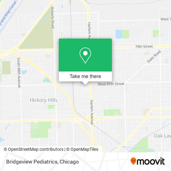 Bridgeview Pediatrics map