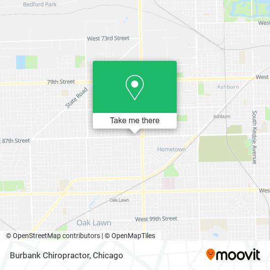 Burbank Chiropractor map