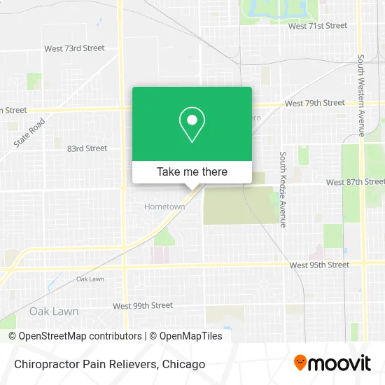 Chiropractor Pain Relievers map