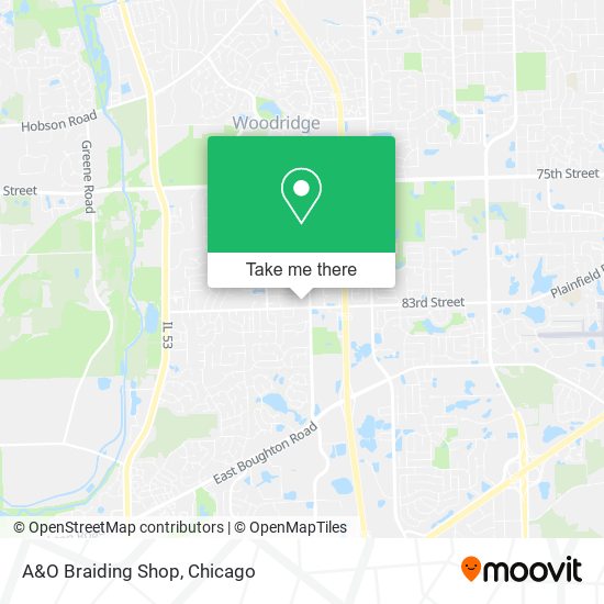 Mapa de A&O Braiding Shop