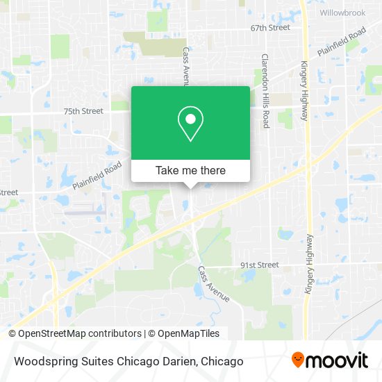 Mapa de Woodspring Suites Chicago Darien