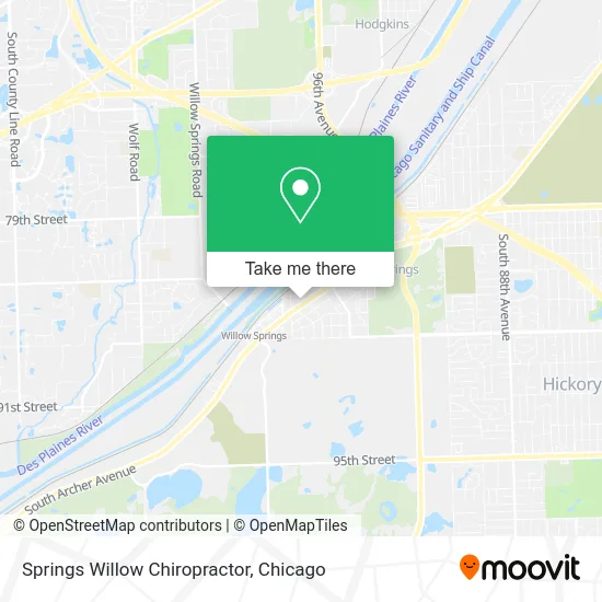 Springs Willow Chiropractor map