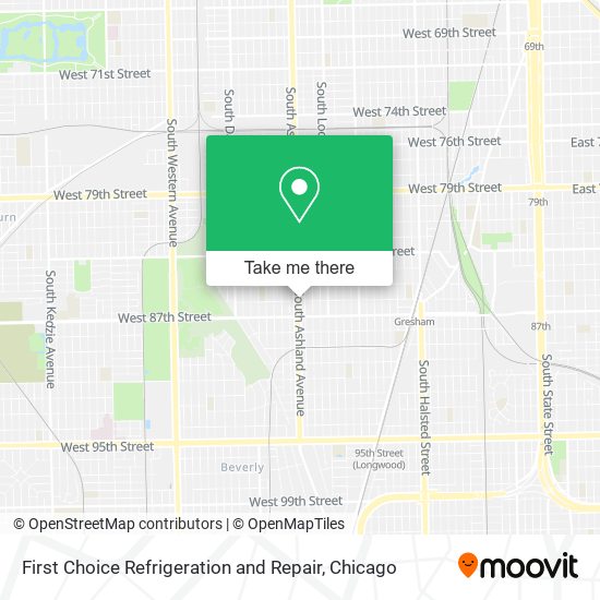 First Choice Refrigeration and Repair map