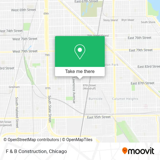 F & B Construction map