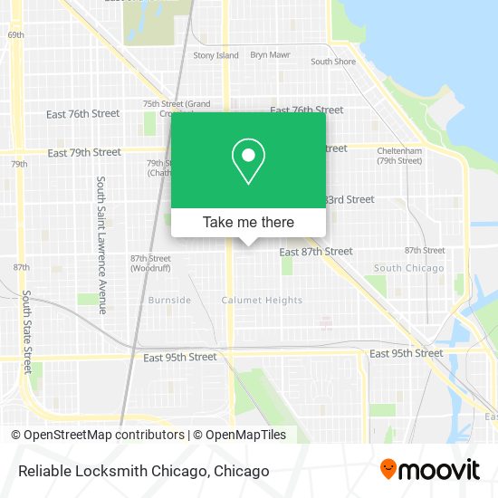Reliable Locksmith Chicago map