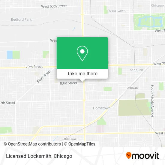 Licensed Locksmith map
