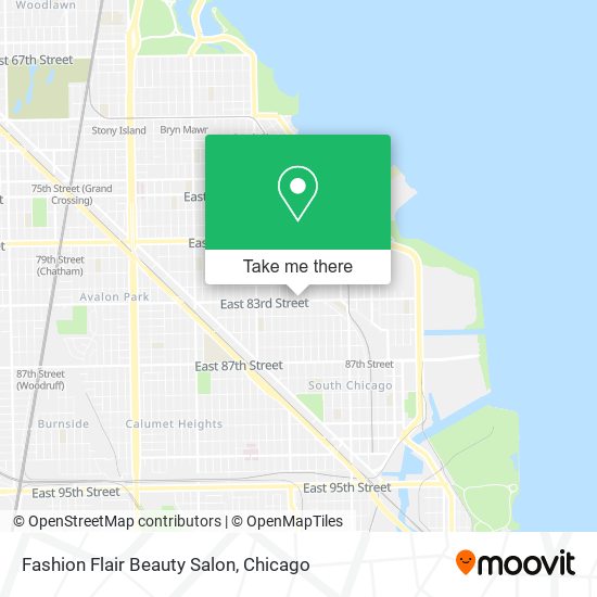 Mapa de Fashion Flair Beauty Salon