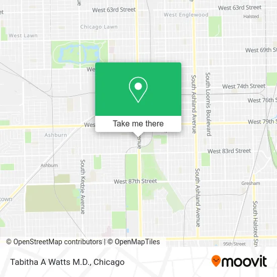 Tabitha A Watts M.D. map