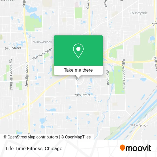 Life Time Fitness map