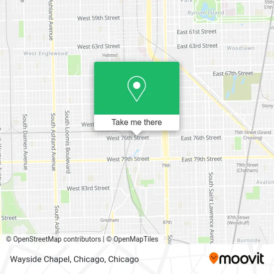 Wayside Chapel, Chicago map